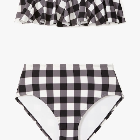 Kate Spade Shoreside Plaid Bikini black / white - Picture 10 of 13